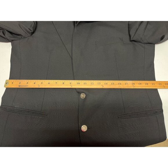 Burberrys Vintage Black Silver Button Wool Sport Coat Blazer 45L - Picture 5 of 13